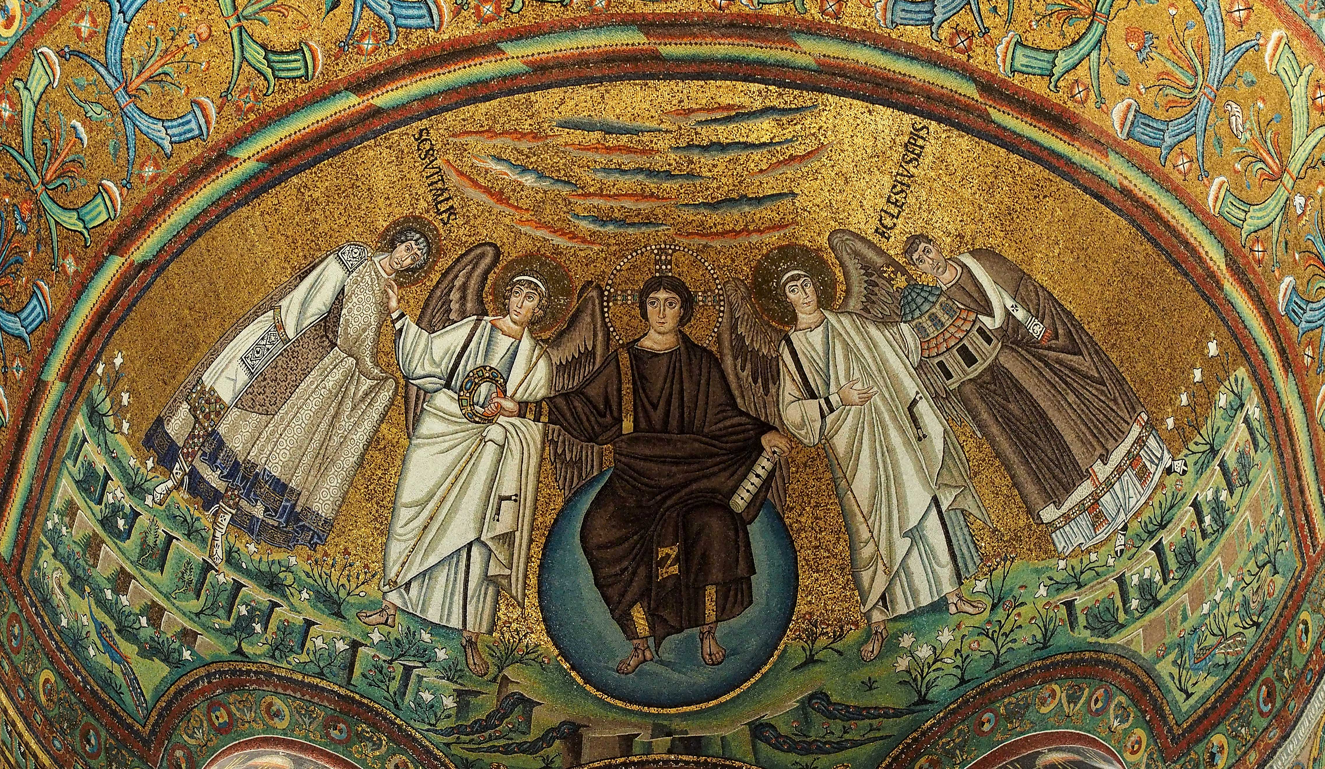 мозаика с изображением Христа из базилики Сан Витале, Равенна